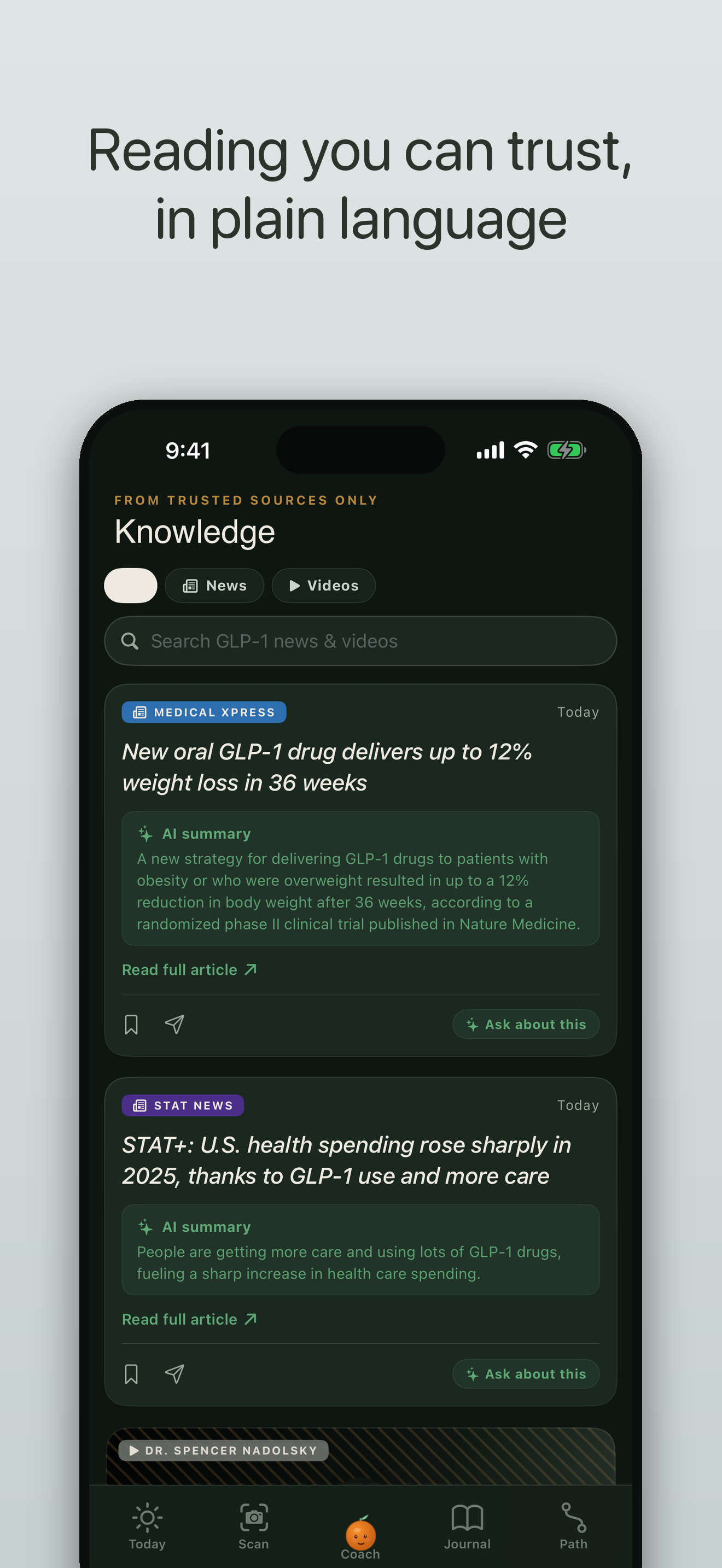 GLP-1 Coach — your dose ladder and medication, mapped to your titration